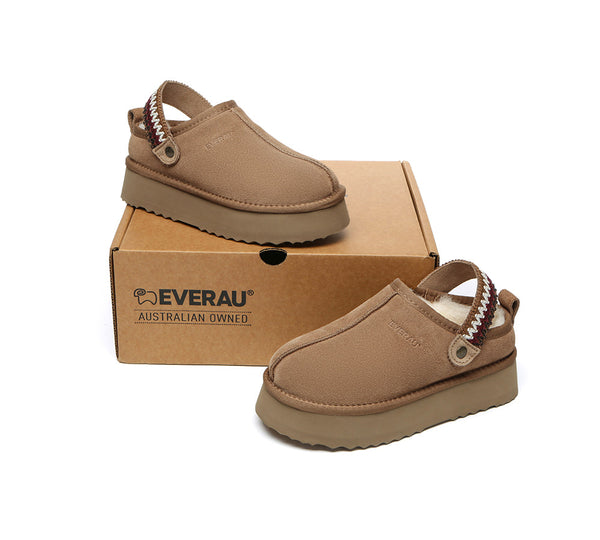 EVERAU® UGG Slippers Kintted Platform Maeve