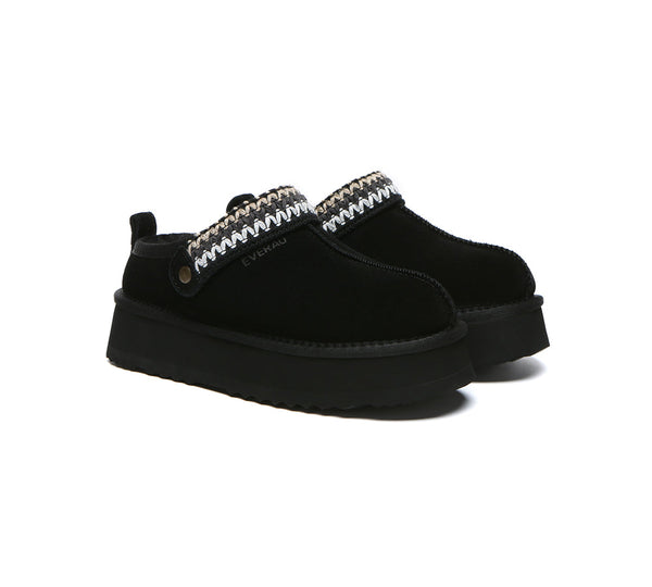 EVERAU® UGG Slippers Kintted Platform Maeve