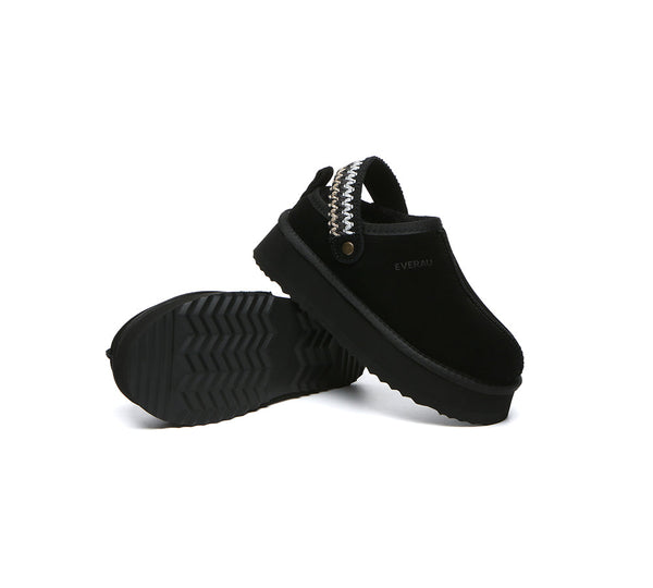 EVERAU® UGG Slippers Kintted Platform Maeve