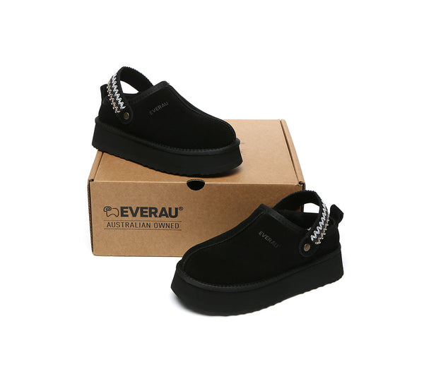 EVERAU® UGG Slippers Kintted Platform Maeve
