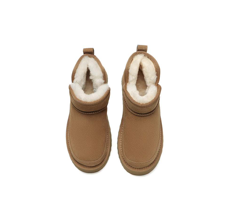 UGG Boots Sheepskin Wool Ankle Platform Vesper