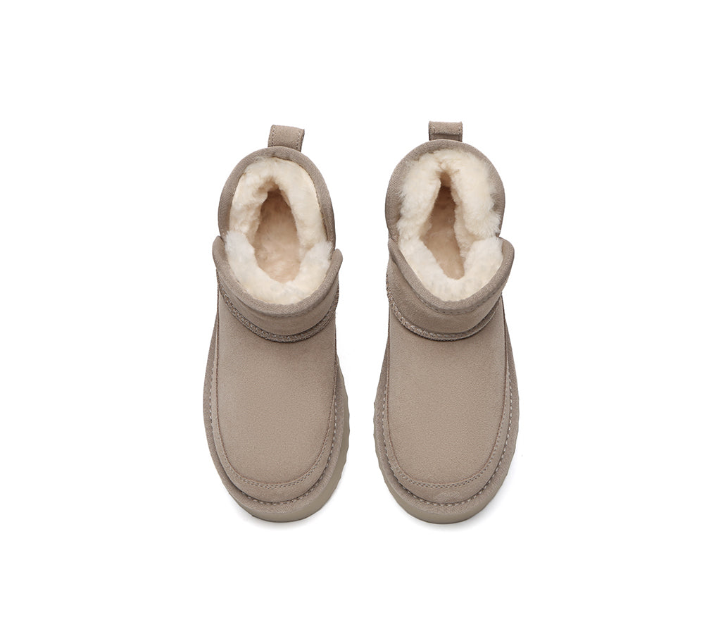 UGG Boots Sheepskin Wool Ankle Platform Vesper