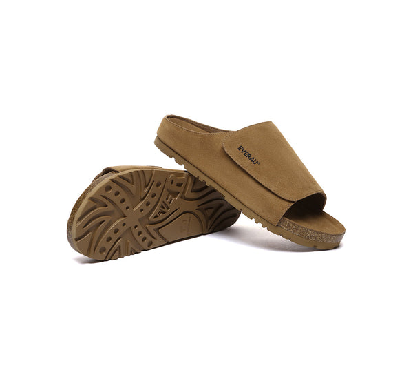 EVERAU?? Men Adjustable Embossed Slip-on Summer Slides Justice - UGG EXPRESS