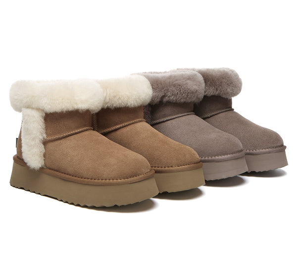 UGG EVERAU® UGG Boots Women Shearling Mini Platform Kazzi