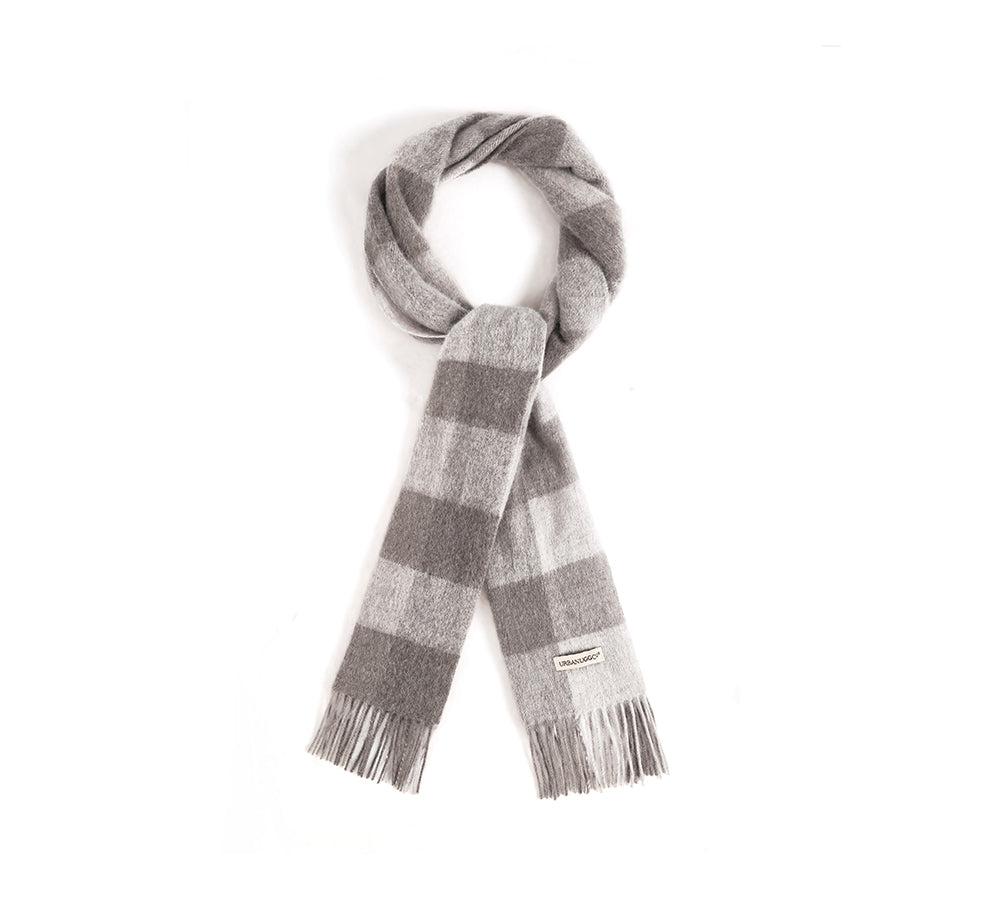 Urban UGG 100% Wool Plaid Pattern Check Scarf Zoe