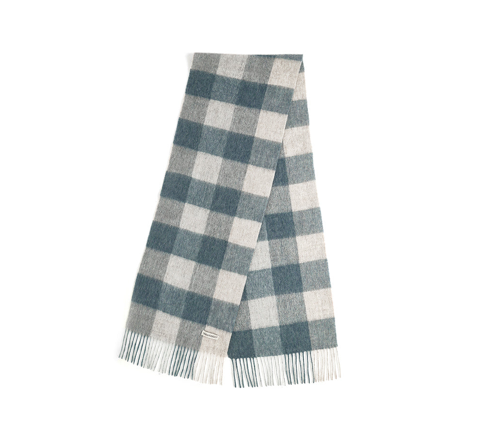 Urban UGG 100% Wool Plaid Pattern Check Scarf Zoe