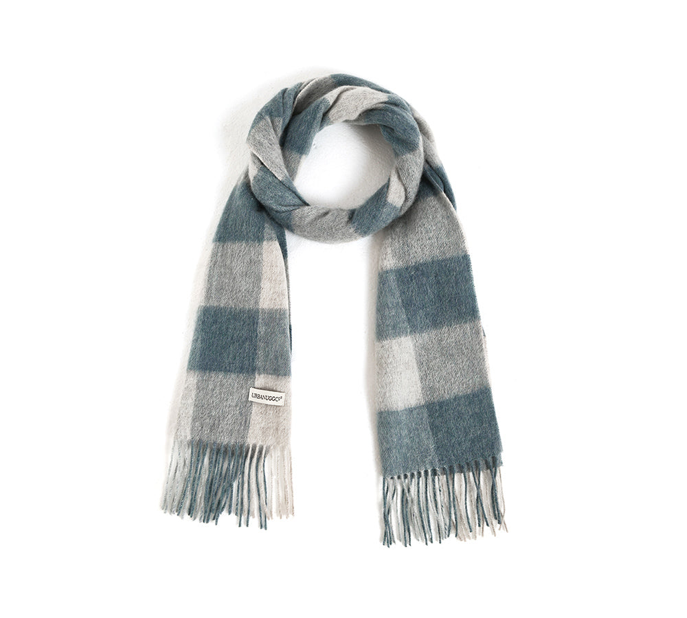 Urban UGG 100% Wool Plaid Pattern Check Scarf Zoe