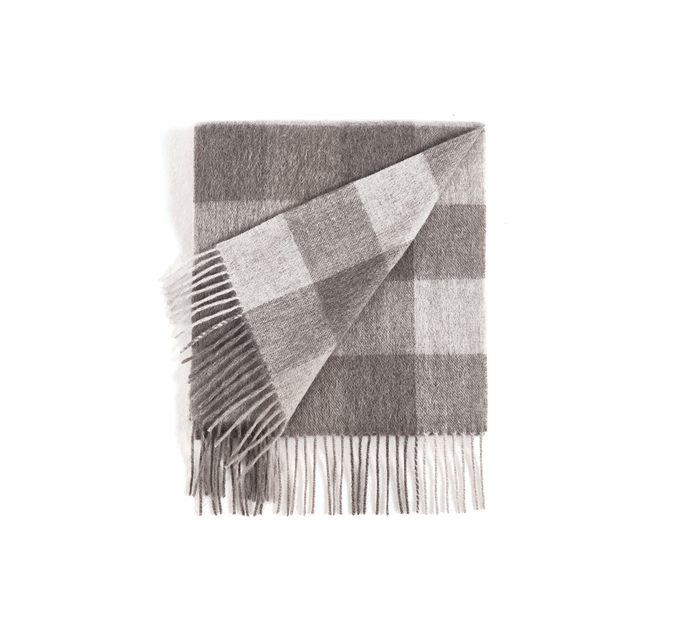 Urban UGG 100% Wool Plaid Pattern Check Scarf Zoe