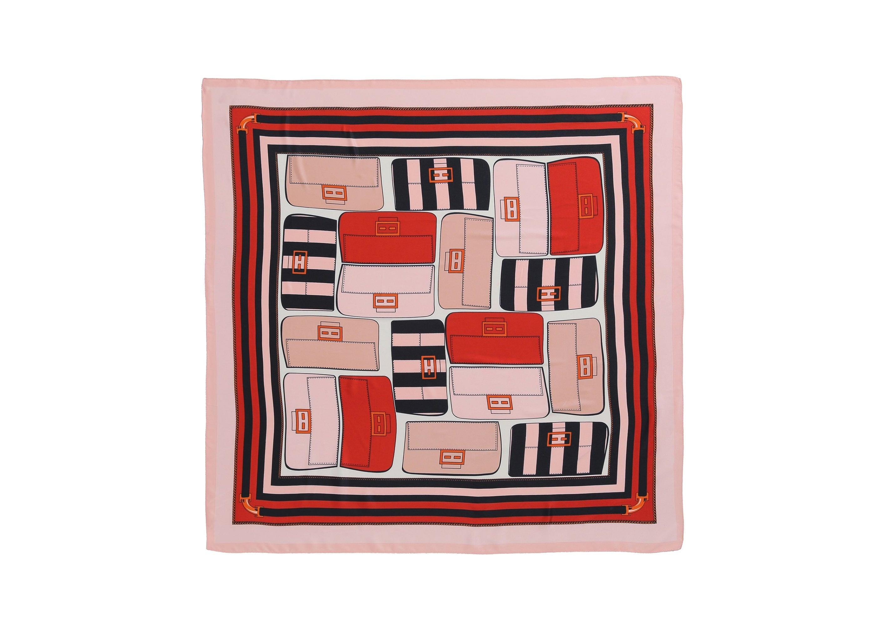 Accessories - Printed Square Rayon Silk Scarf Multiple Patterns And Colours