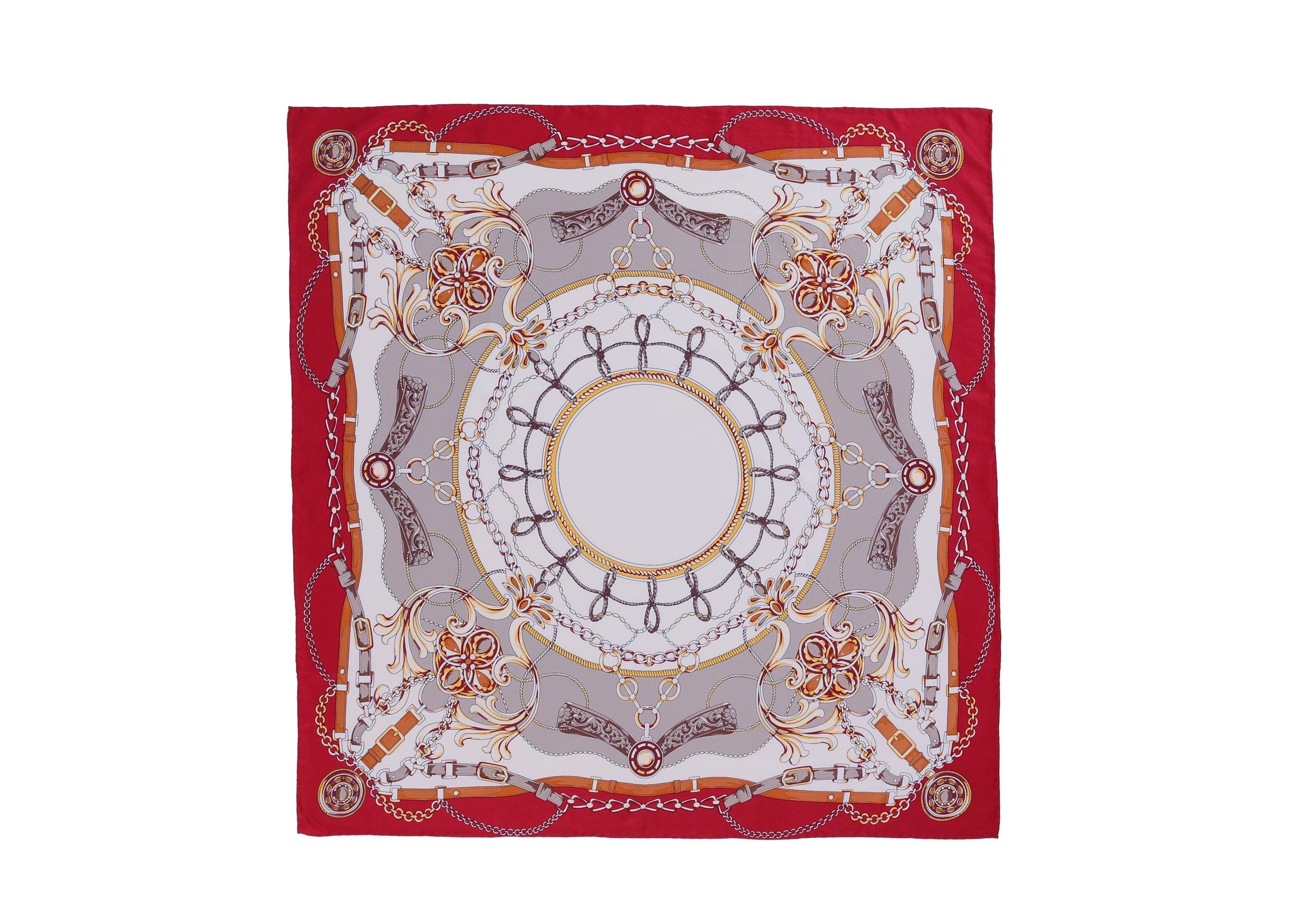 Accessories - Printed Square Rayon Silk Scarf Multiple Patterns And Colours