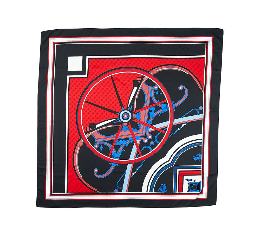 Accessories - Printed Square Rayon Silk Scarf Multiple Patterns And Colours