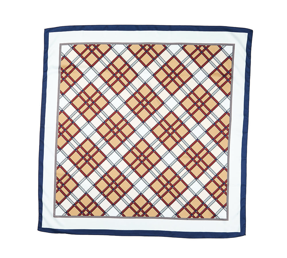 Accessories - Printed Square Rayon Silk Scarf Multiple Patterns And Colours