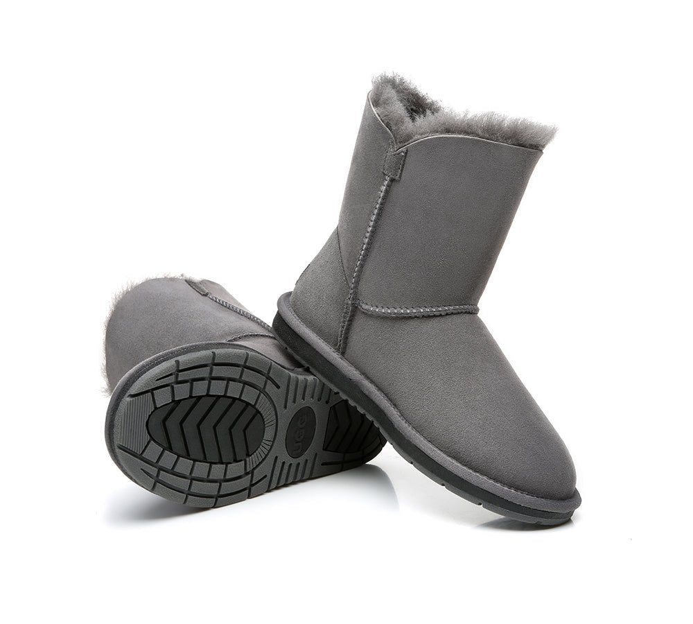 Blakely Ladies Short Pom Pom Boots - UGG Boots - Grey - AU Ladies 10 / AU Men 8 / EU 41 - Uggoutlet