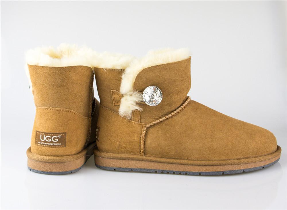 Boots - AS UGG Mini Button Boots With Crystal #15702- Clearance Sale (1321727623226)