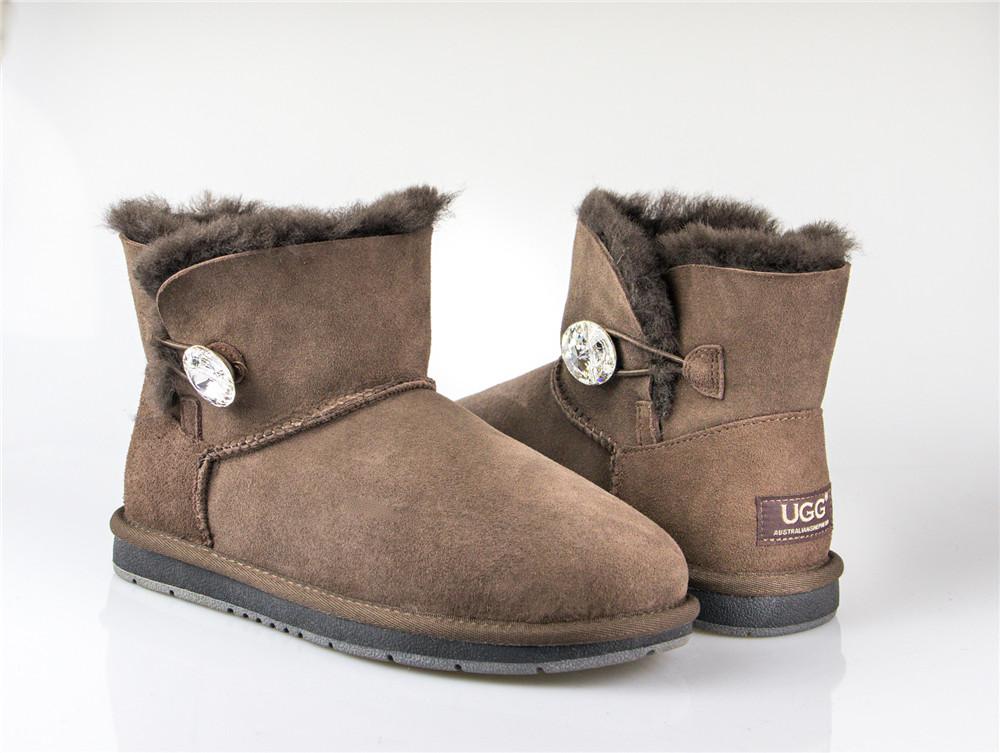 Boots - AS UGG Mini Button Boots With Crystal #15702- Clearance Sale (1321727623226)