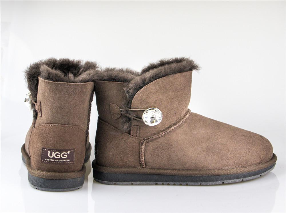 Boots - AS UGG Mini Button Boots With Crystal #15702- Clearance Sale (1321727623226)