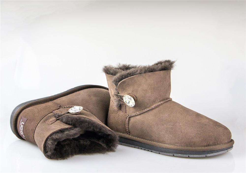 Boots - AS UGG Mini Button Boots With Crystal #15702- Clearance Sale (1321727623226)