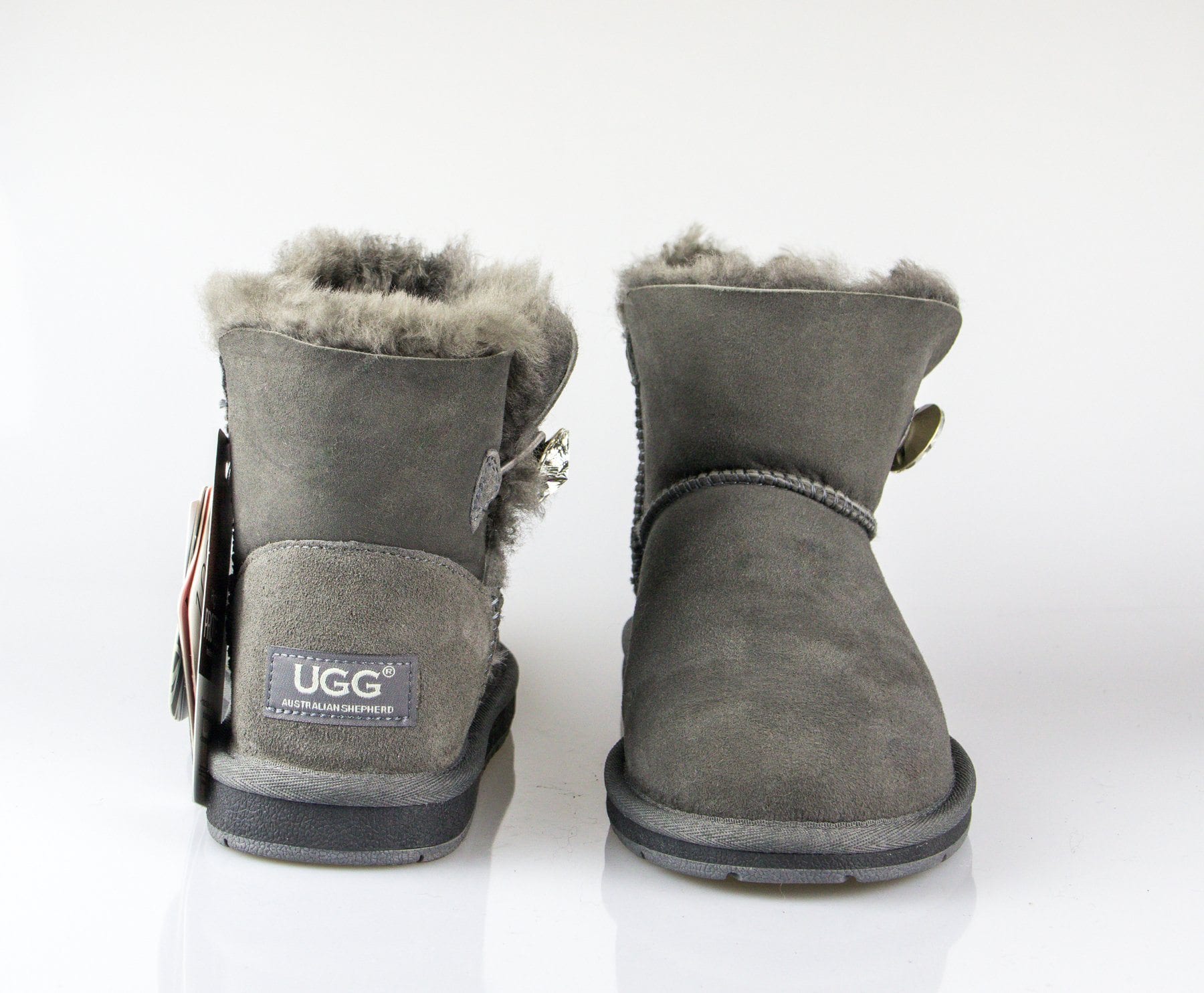 Boots - AS UGG Mini Button Boots With Crystal #15702- Clearance Sale (1321727623226)