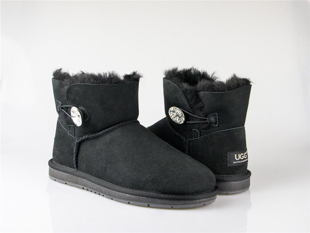 Boots - AS UGG Mini Button Boots With Crystal #15702- Clearance Sale (1321727623226)