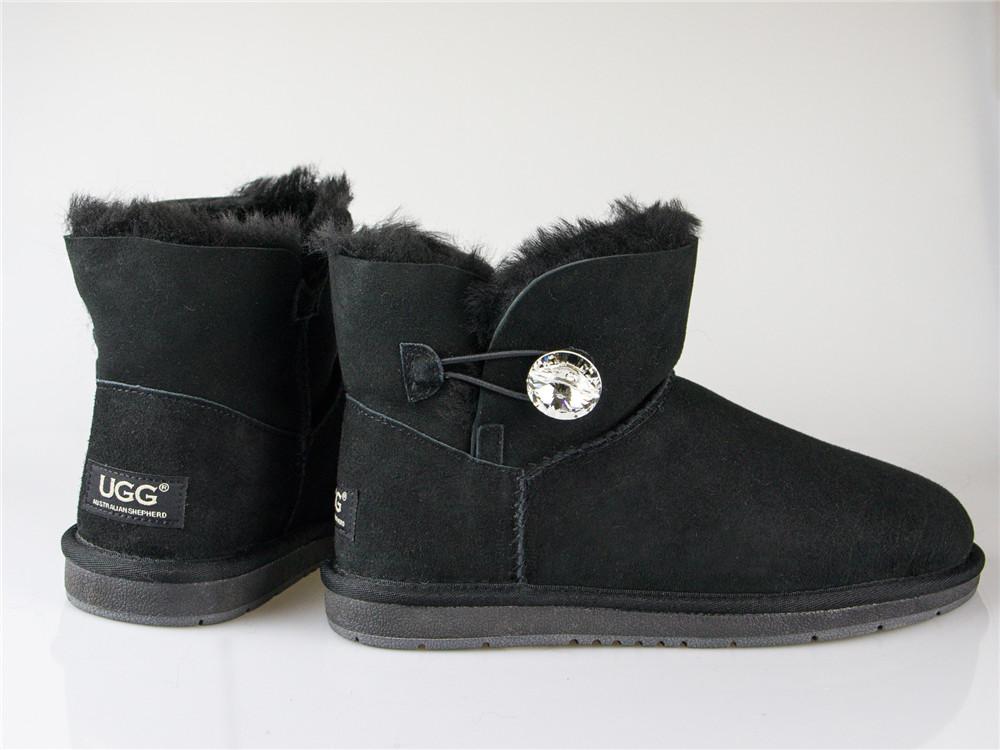 Boots - AS UGG Mini Button Boots With Crystal #15702- Clearance Sale (1321727623226)