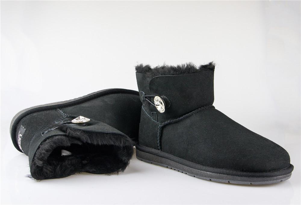 Boots - AS UGG Mini Button Boots With Crystal #15702- Clearance Sale (1321727623226)