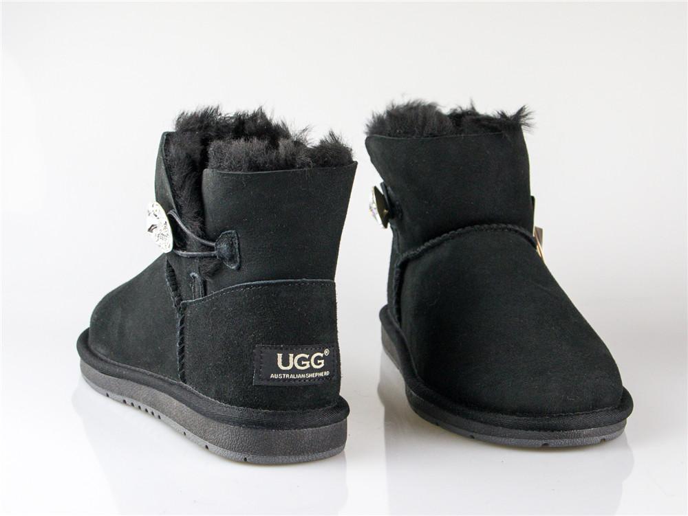 Boots - AS UGG Mini Button Boots With Crystal #15702- Clearance Sale (1321727623226)