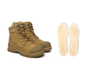 UGG AUSTRALIAN SHEPHERD® Men Work Boots Leo Safety Lace Up Zip Steel Toe Shoes - Boots - Yellow - UK 10 / EU 44 - Uggoutlet