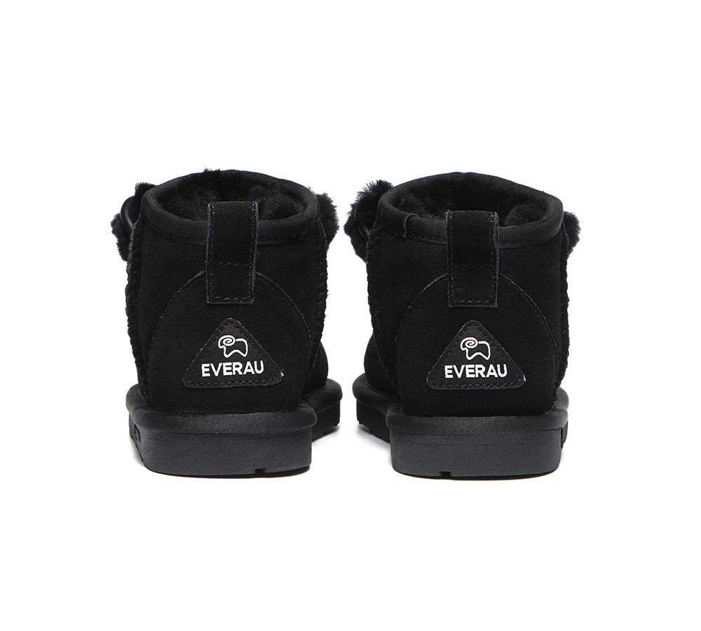 EVERAU® Kids Ugg Boots Kitty - UGG Boots - Black - AU Kids 25 / EU 25 - Uggoutlet