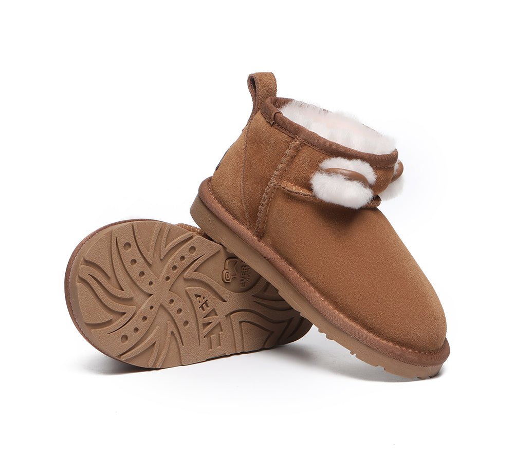 EVERAU® Kids Ugg Boots Kitty - UGG Boots - Chestnut - AU Kids 25 / EU 25 - Uggoutlet