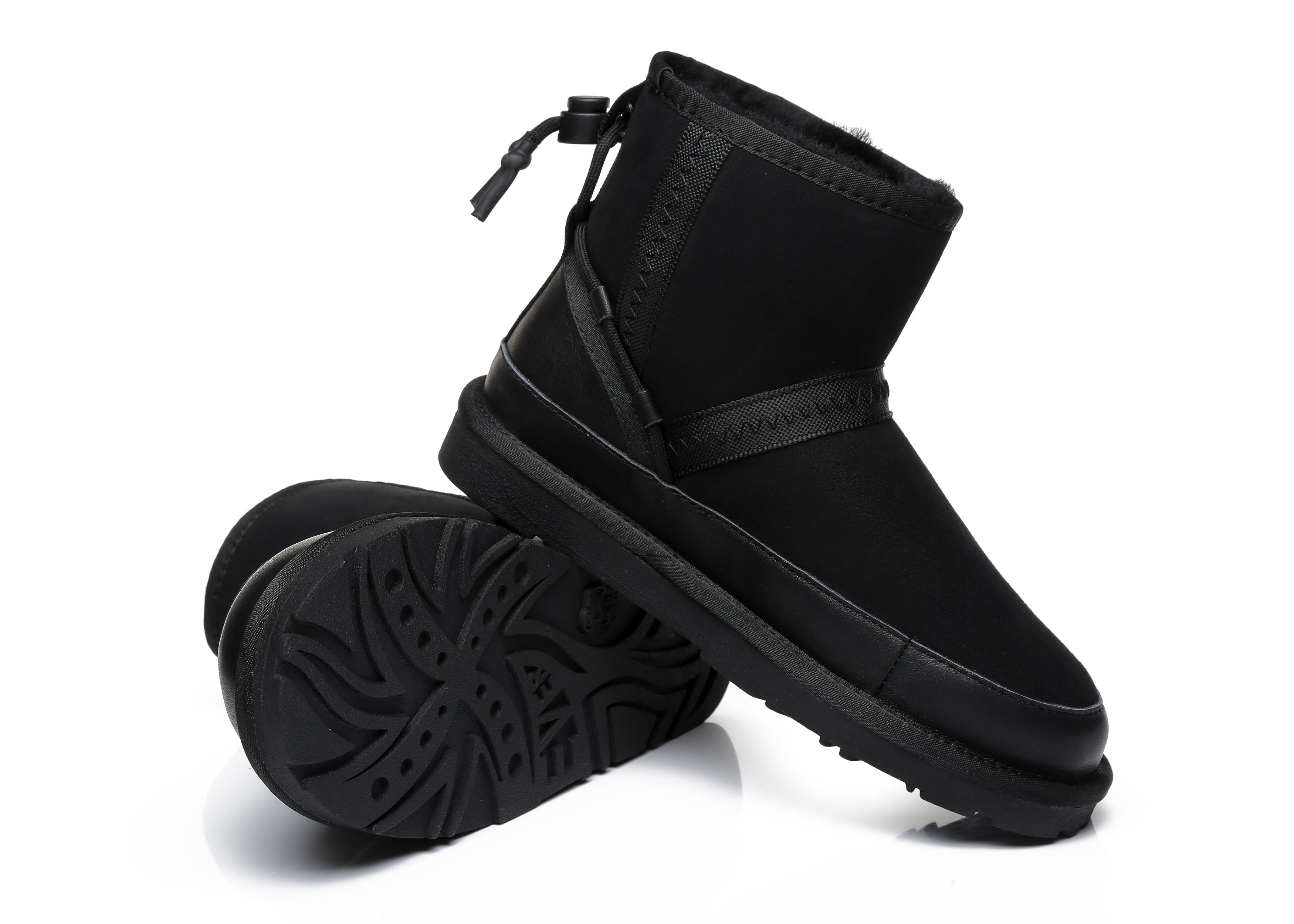 EVERAU® Mini Sheepskin Boots Women Caslon - UGG Boots - Black - AU Ladies 4 / AU Men 2 / EU 35 - Uggoutlet