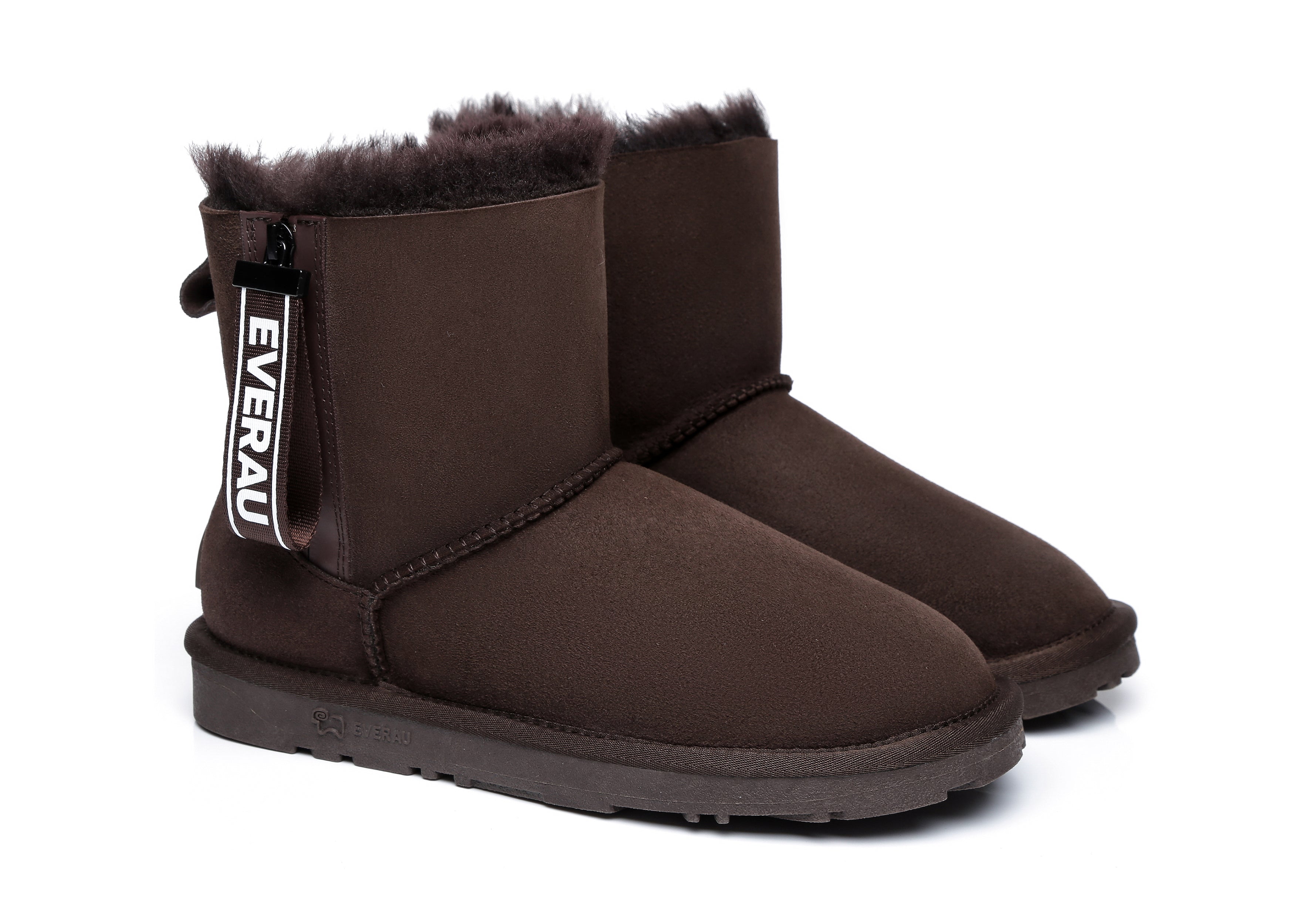 EVERAU® Mini Sheepskin Boots Women Mini Piper - UGG Boots - Grey - AU Ladies 4 / AU Men 2 / EU 35 - Uggoutlet