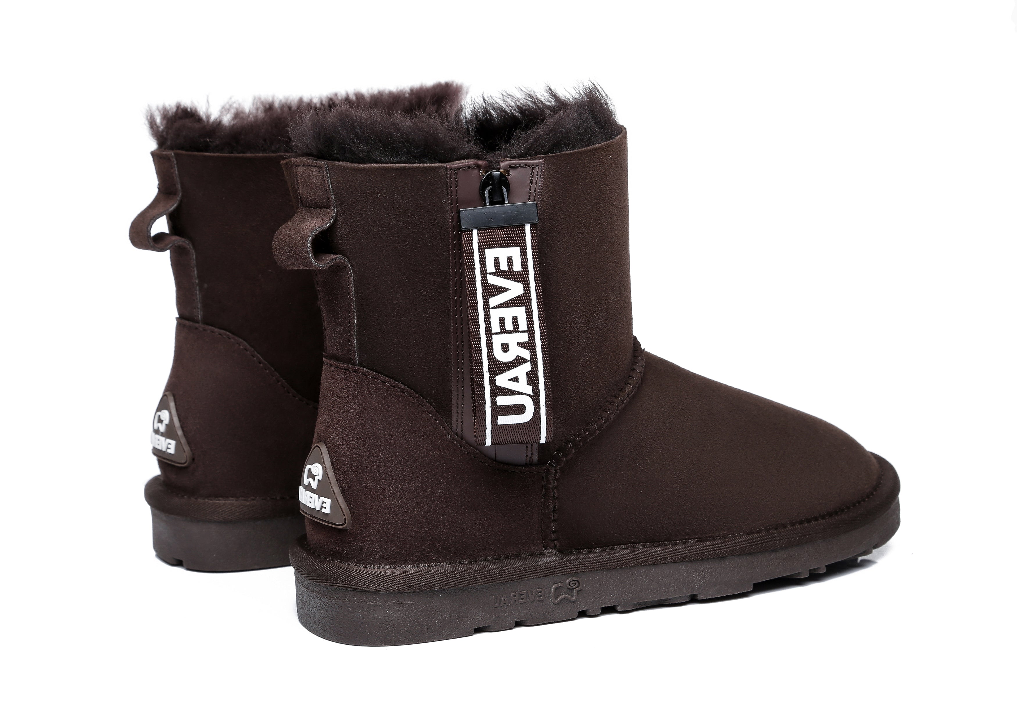 EVERAU® Mini Sheepskin Boots Women Mini Piper - UGG Boots - Grey - AU Ladies 4 / AU Men 2 / EU 35 - Uggoutlet