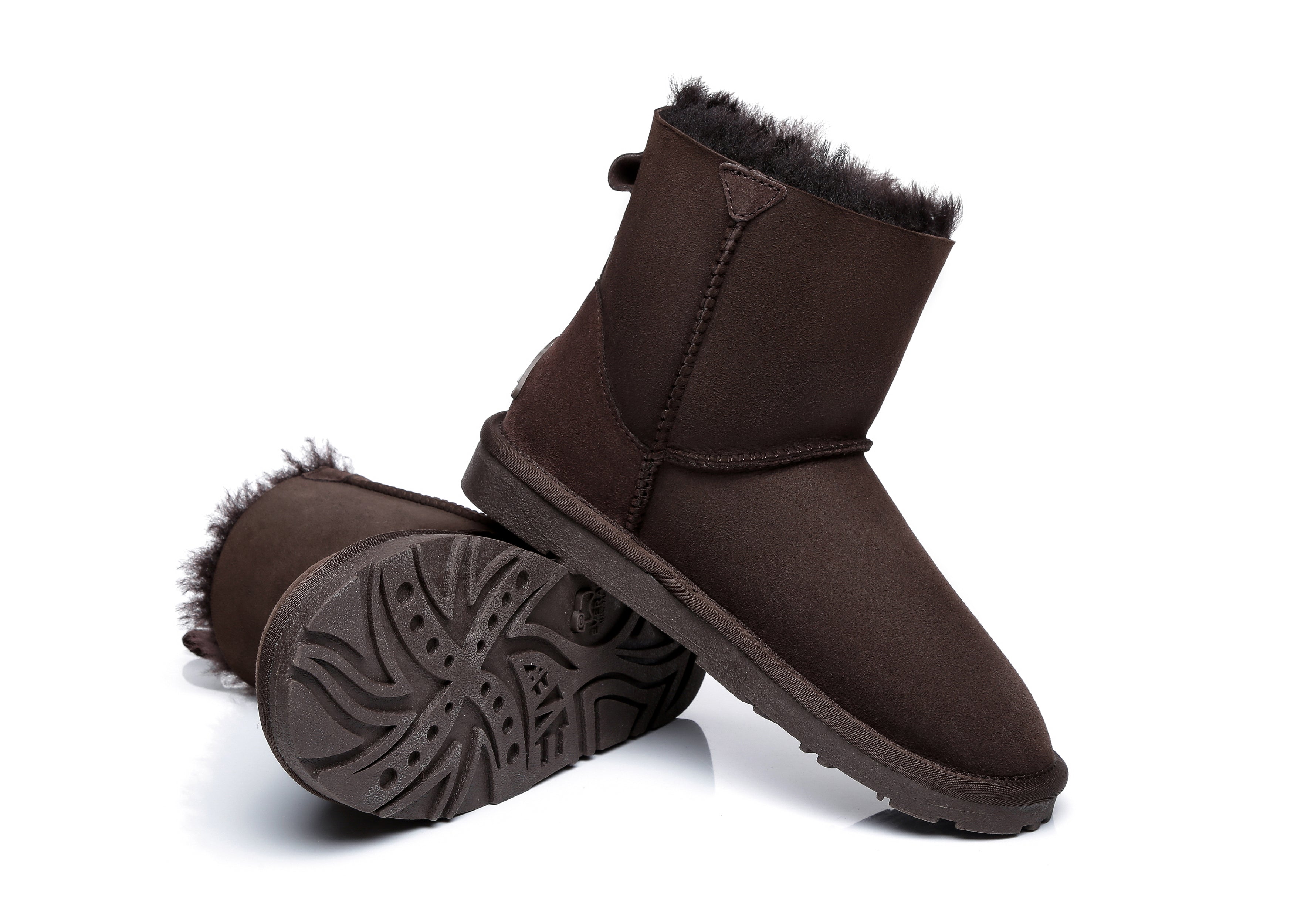 EVERAU® Mini Sheepskin Boots Women Mini Piper - UGG Boots - Grey - AU Ladies 4 / AU Men 2 / EU 35 - Uggoutlet