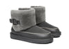 EVERAU® Mini Sheepskin Boots Women Optima - UGG Boots - Grey - AU Ladies 4 / AU Men 2 / EU 35 - Uggoutlet