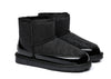 EVERAU® Sparkle Mini Sheepskin Boots Women Mars - UGG Boots - Black - AU Ladies 4 / AU Men 2 / EU 35 - Uggoutlet