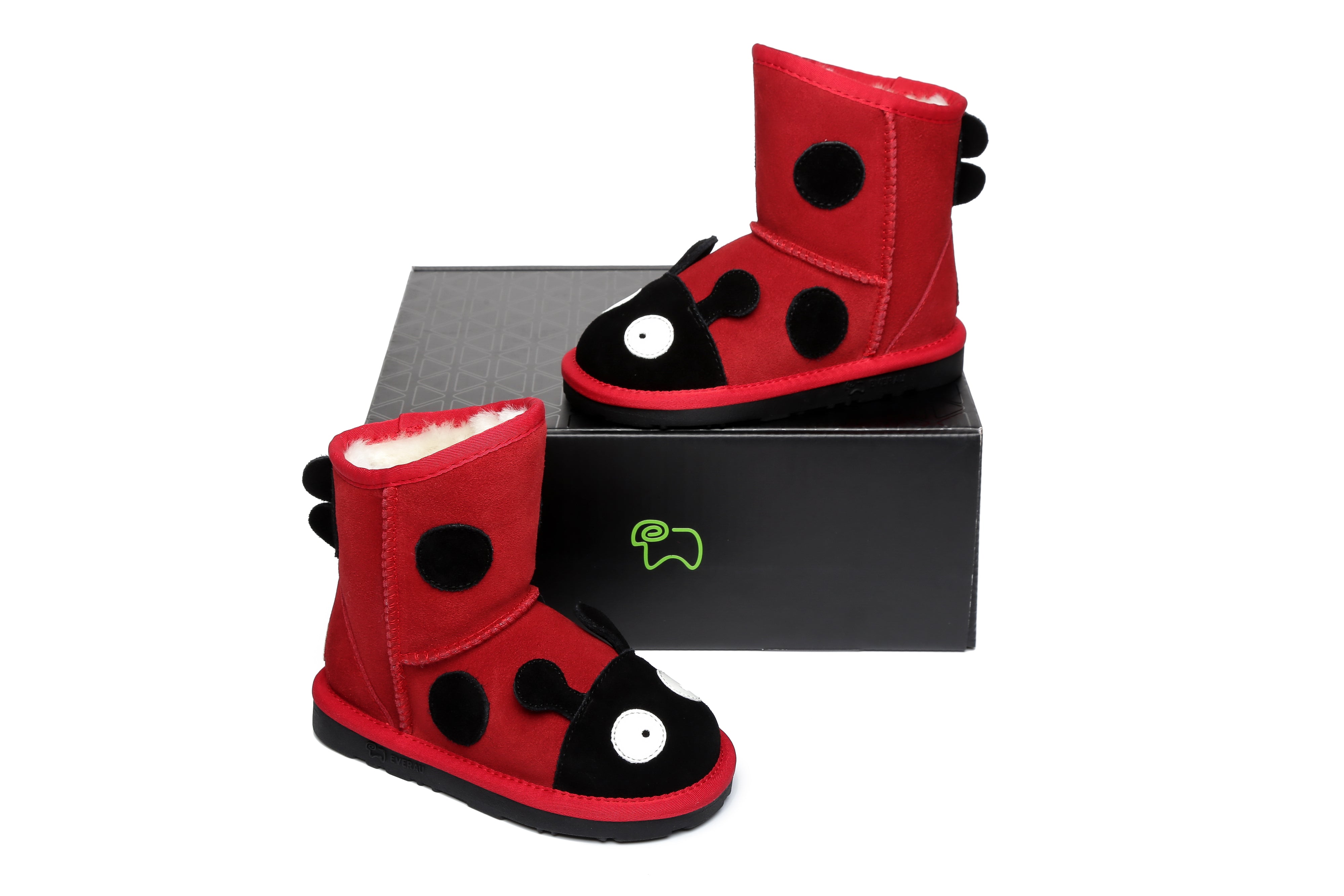 EVERAU® Ugg Boots Kids Ladybug - UGG Boots - Red - AU Kids 6-7 / EU 25 - Uggoutlet