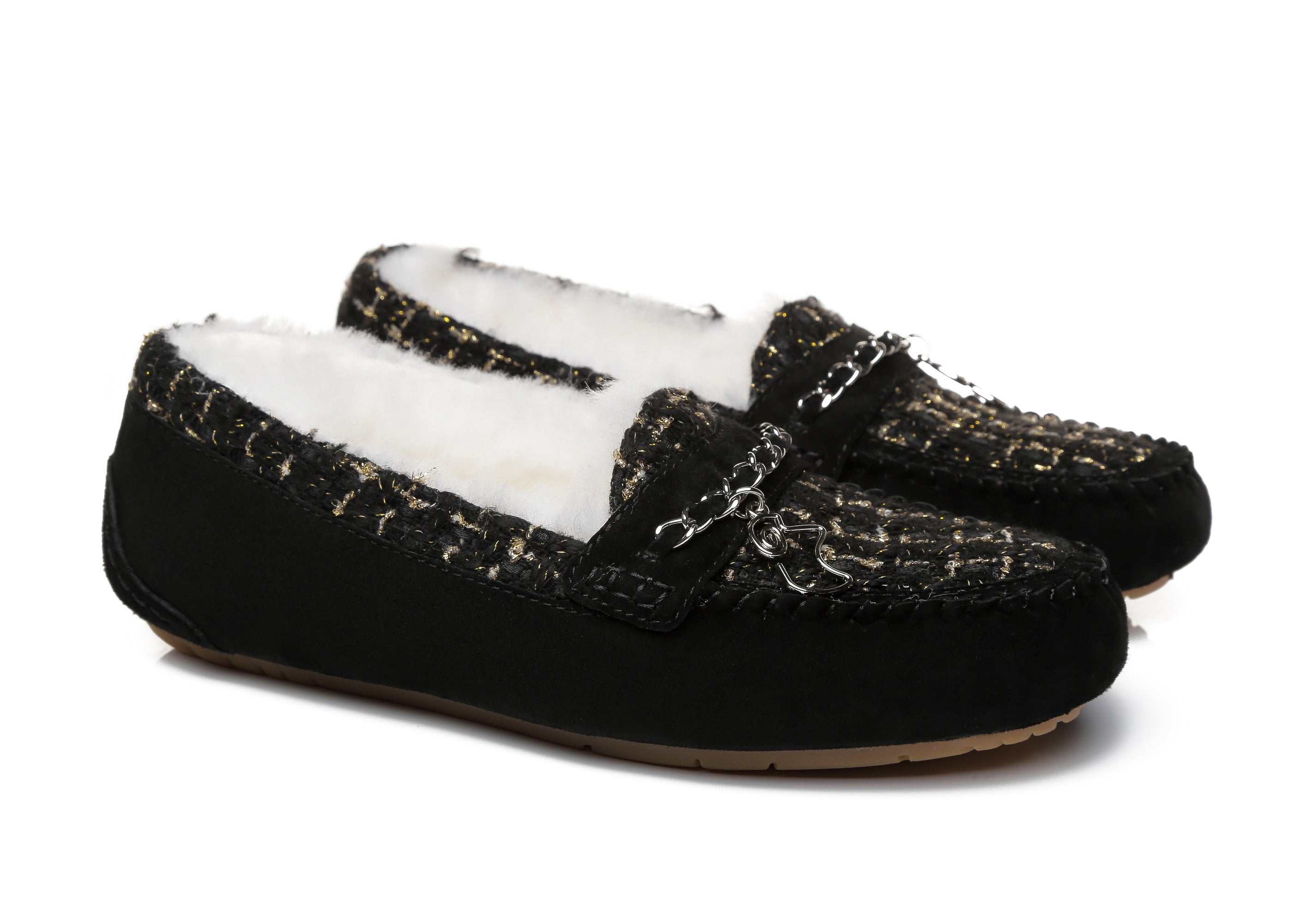 EVERAU® Women Casual Flat String Moccasin - Moccasins - Black - AU Ladies 4 / AU Men 2 / EU 35 - Uggoutlet