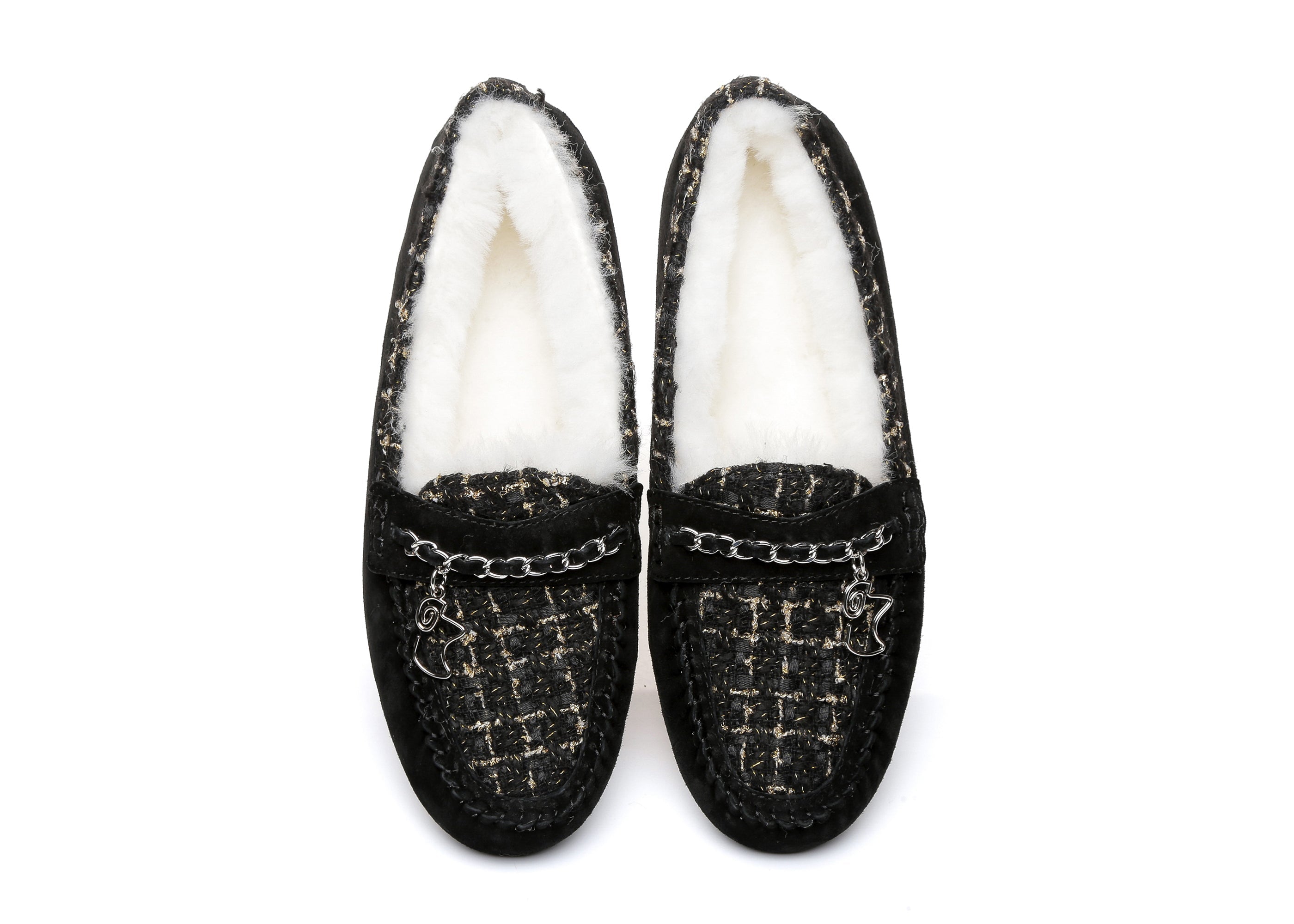 EVERAU® Women Casual Flat String Moccasin - Moccasins - Black - AU Ladies 4 / AU Men 2 / EU 35 - Uggoutlet