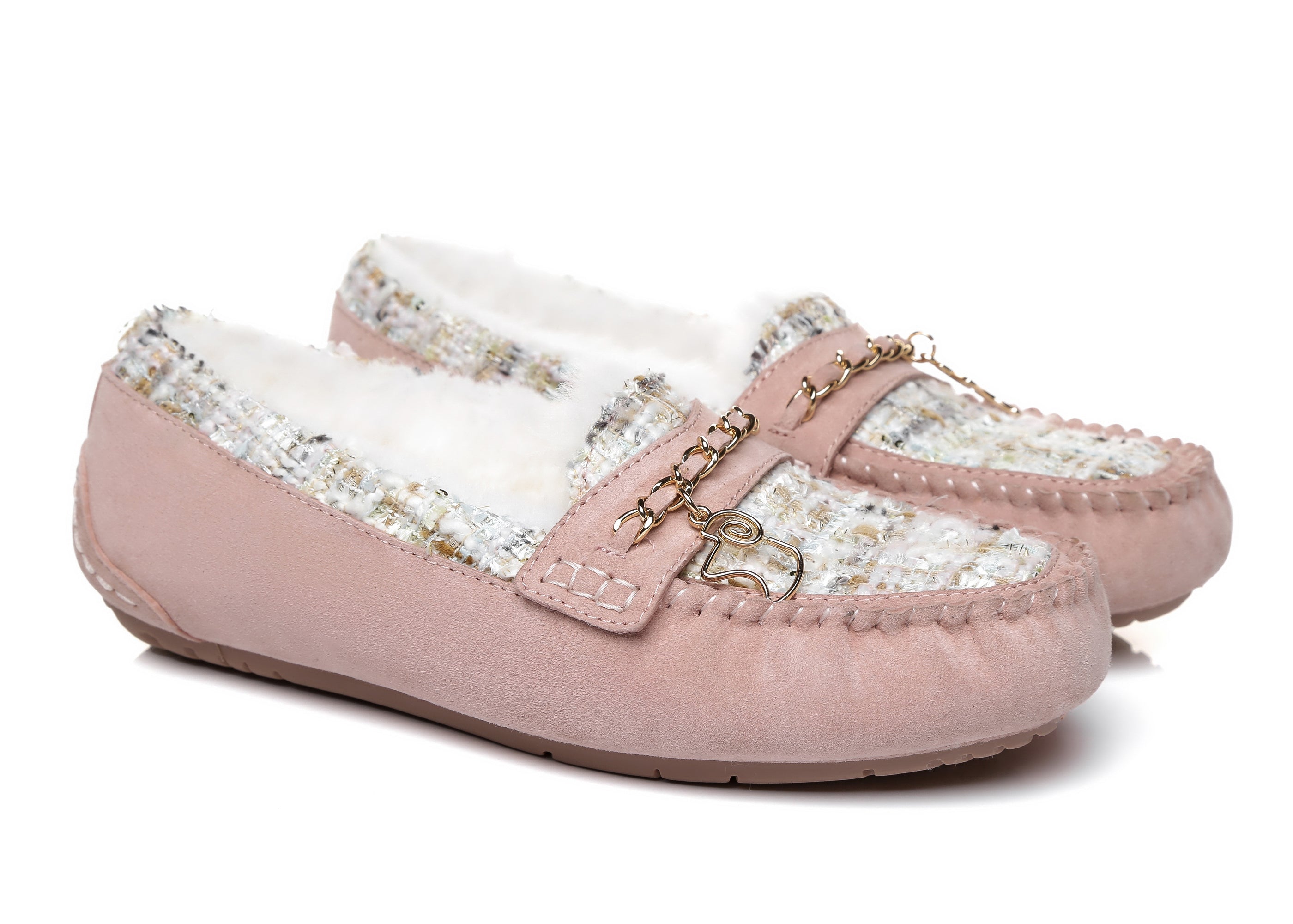 EVERAU® Women Casual Flat String Moccasin - Moccasins - Pink - AU Ladies 4 / AU Men 2 / EU 35 - Uggoutlet