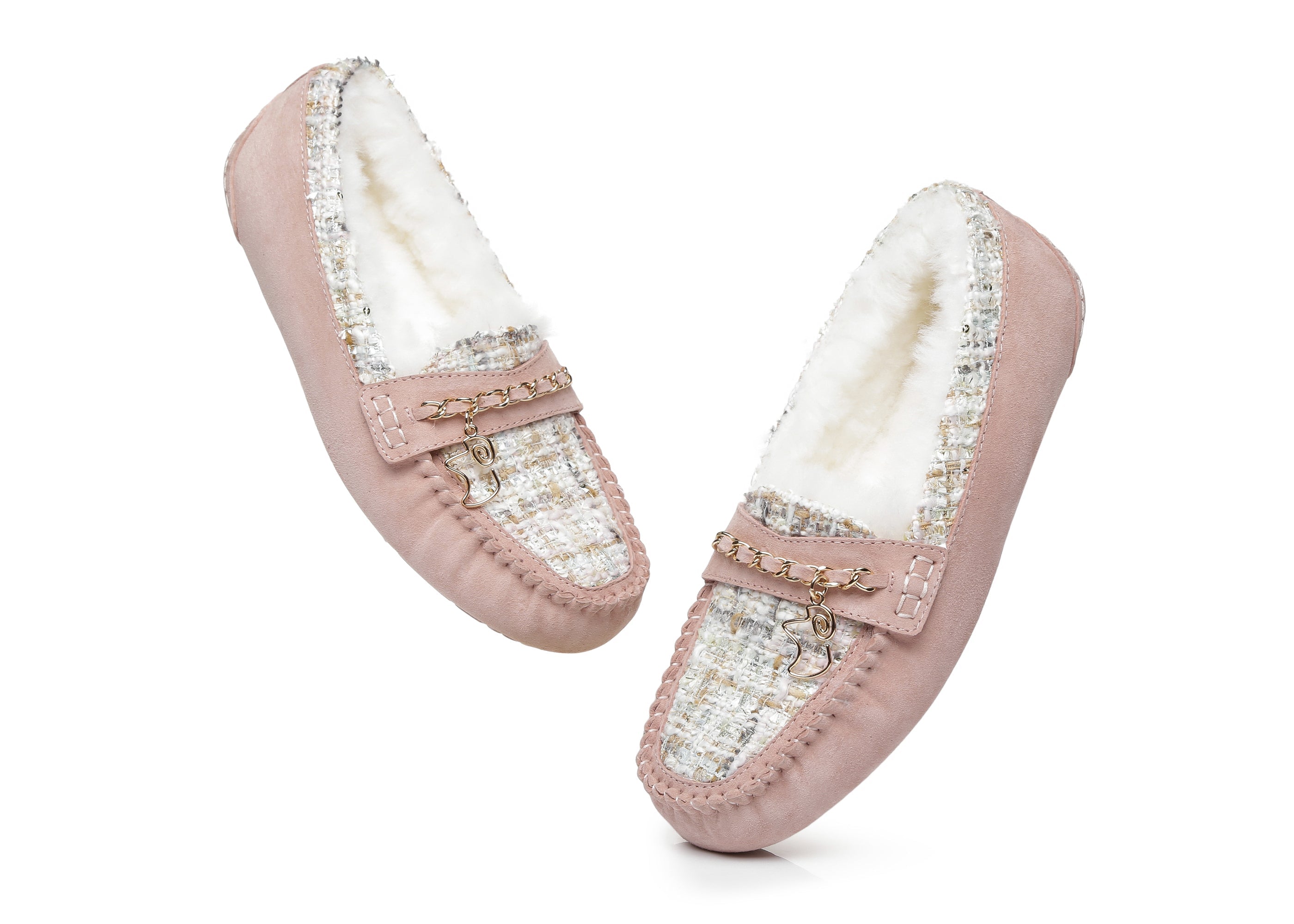 EVERAU® Women Casual Flat String Moccasin - Moccasins - Pink - AU Ladies 4 / AU Men 2 / EU 35 - Uggoutlet