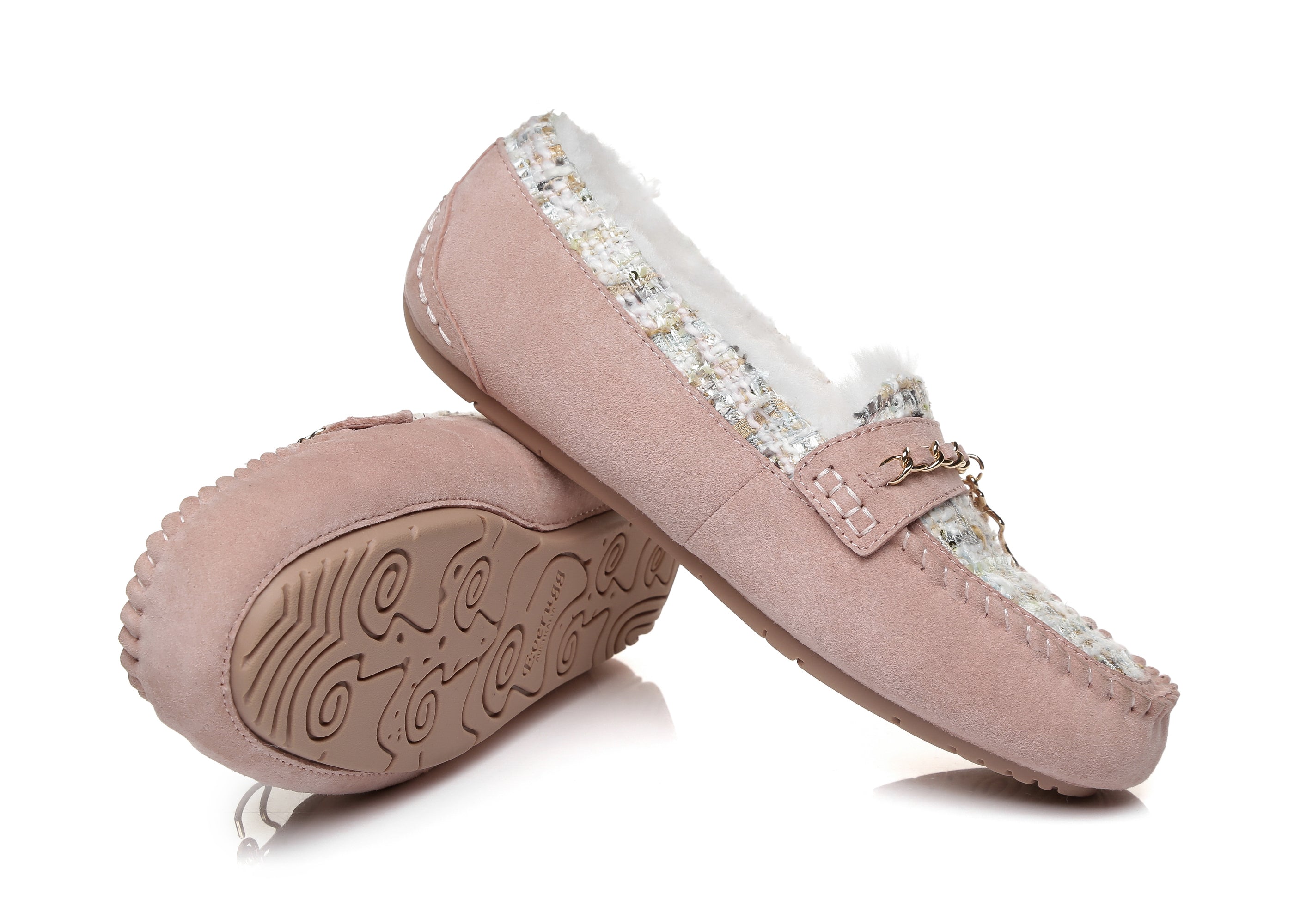 EVERAU® Women Casual Flat String Moccasin - Moccasins - Pink - AU Ladies 4 / AU Men 2 / EU 35 - Uggoutlet