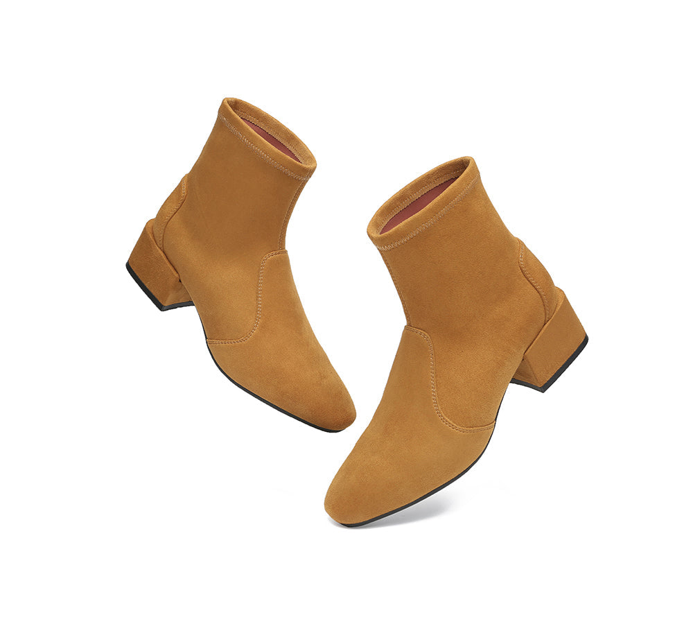 TARRAMARRA® Ankle Sock Microsuede Boots Women Kenia - Fashion Boots - Chestnut - AU Ladies 4 / AU Men 2 / EU 35 - Uggoutlet