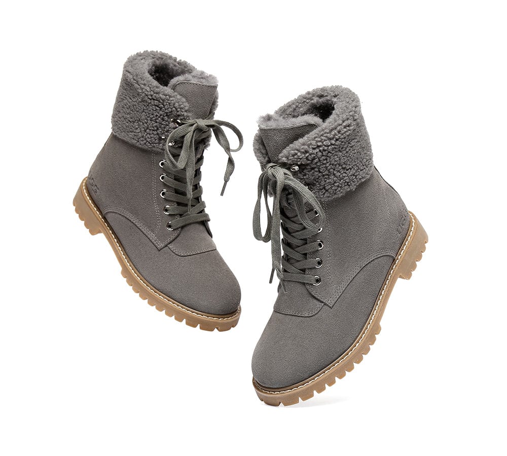 Fashion Boots - AS UGG Women Fashion Chunky Boots Mina