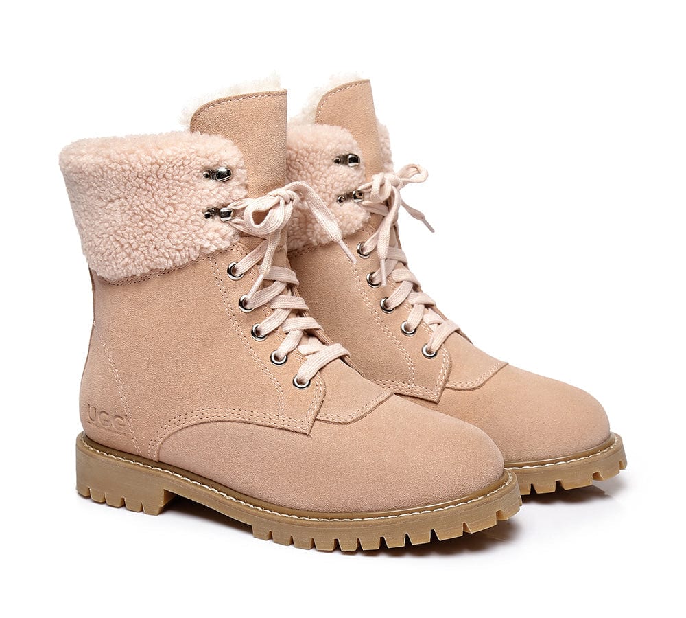 Fashion Boots - AS UGG Women Fashion Chunky Boots Mina