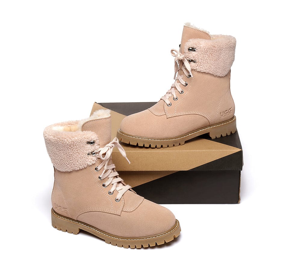 Fashion Boots - AS UGG Women Fashion Chunky Boots Mina