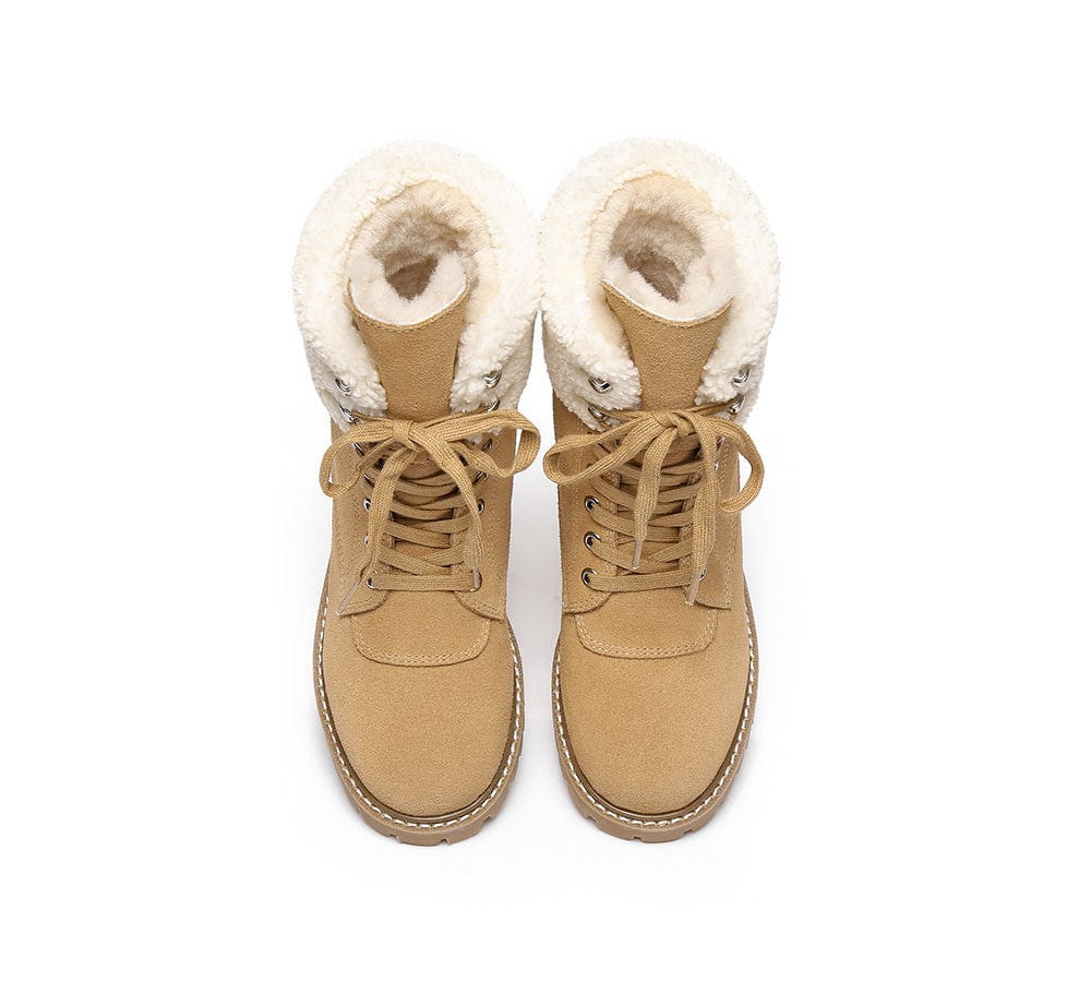 Fashion Boots - AS UGG Women Fashion Chunky Boots Mina