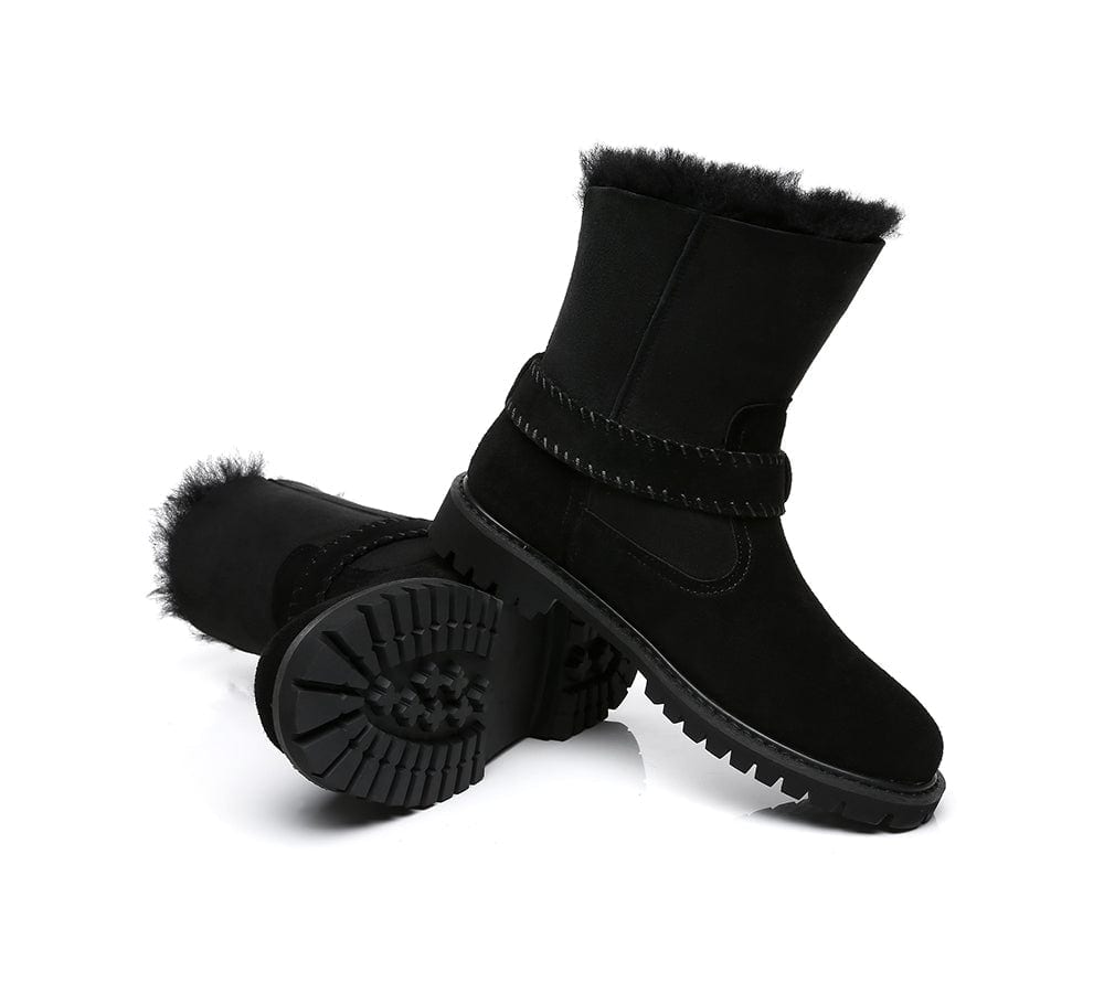 UGG Australian Shepherd® Fashion Boots Women Sarah Mid Calf - UGG Boots - Black - AU Ladies 10 / AU Men 8 / EU 41 - Uggoutlet