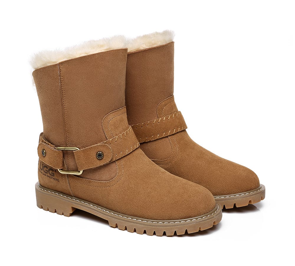 UGG Australian Shepherd® Fashion Boots Women Sarah Mid Calf - UGG Boots - Chestnut - AU Ladies 10 / AU Men 8 / EU 41 - Uggoutlet