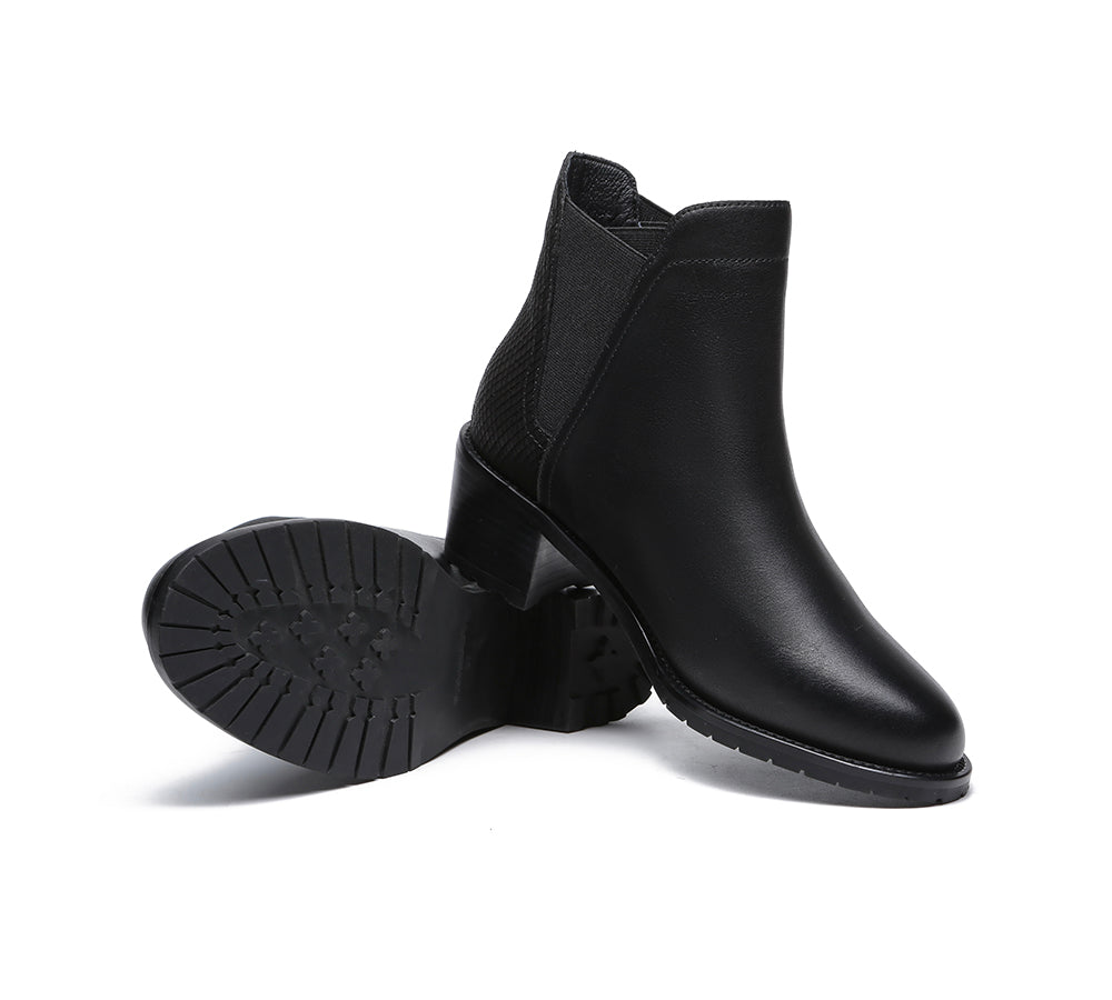EVERAU® Heel Boots Women Chelsea - Fashion Boots - Black - AU Ladies 10 / AU Men 8 / EU 41 - Uggoutlet