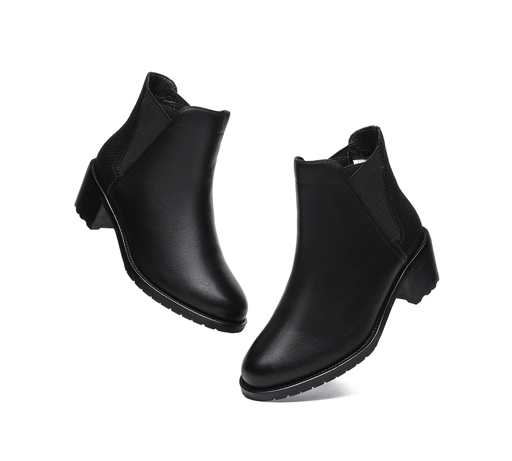EVERAU® Heel Boots Women Chelsea - Fashion Boots - Black - AU Ladies 10 / AU Men 8 / EU 41 - Uggoutlet